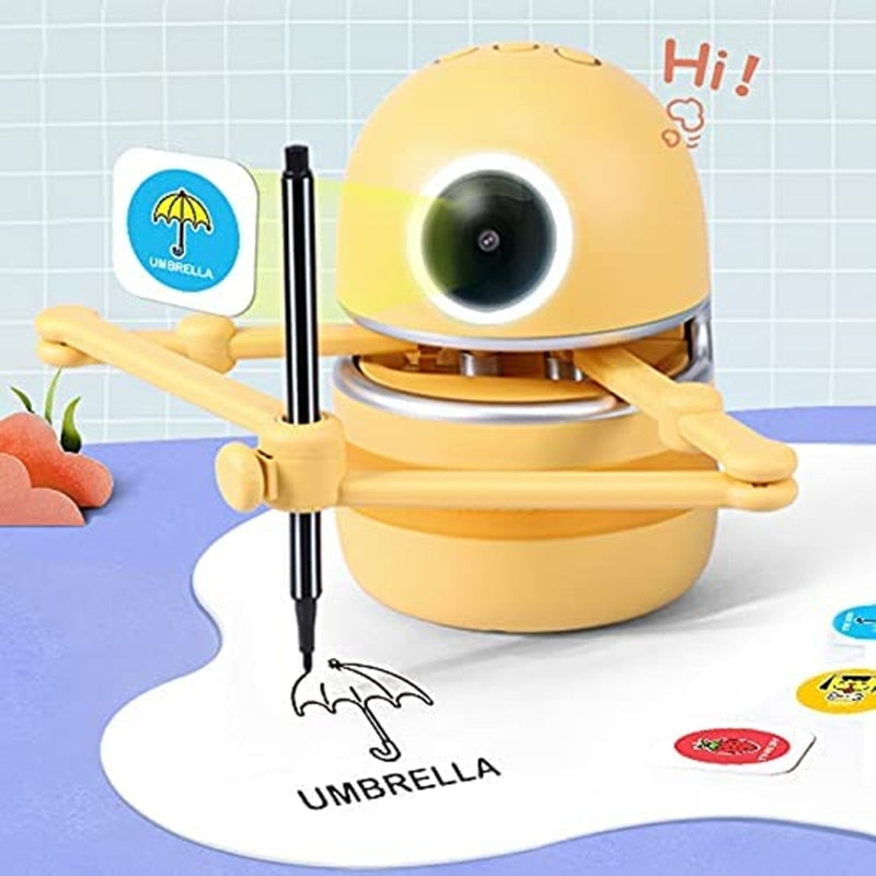 Drawing Robot Learning Educational Toys for 4,5,6,7,8 Year Old Girls and  Boys, Interactive Talking Teach Drawing,Math, Spelling for Birthday Gift  Book Kids Flashcard Learning Toy Robot : : Toys