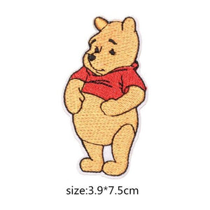 Disney Winnie The Pooh Patches Pooh Bear Anime Cartoon Clothes Patches  Garment Stickers Embroidery Cloth Stickers