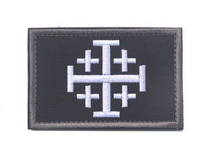 Christian Cross Patch Christian Flag Patch Embroidered Tactical