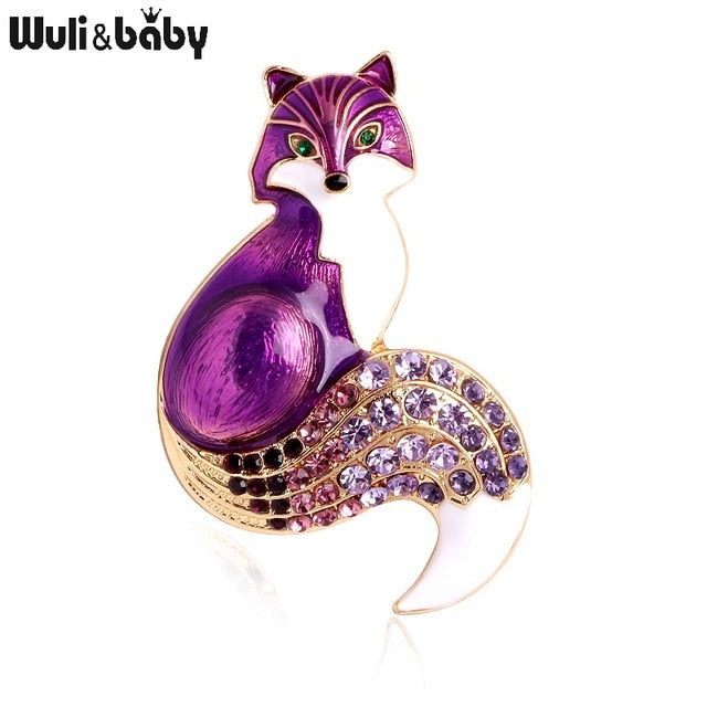 Wuli&baby Rhinestone Castle Brooch Pins Women Unisex 2-color Big