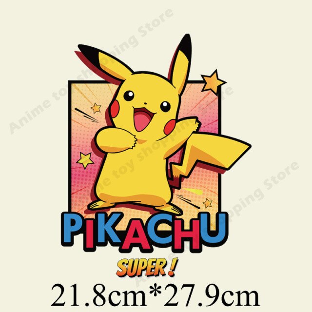 Embroidery Pikachu Clothes, Pokemon Clothing Patches